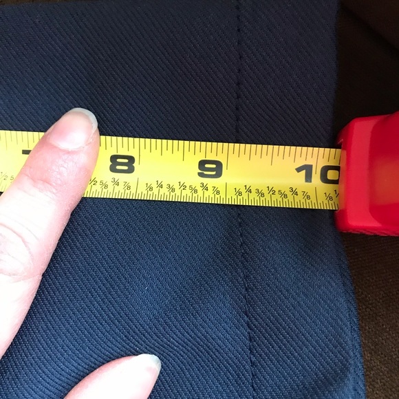 Banana Republic Blue Fit & Flare Midi 3 Black Buttons in Back Short Slee… - Picture 9 of 13